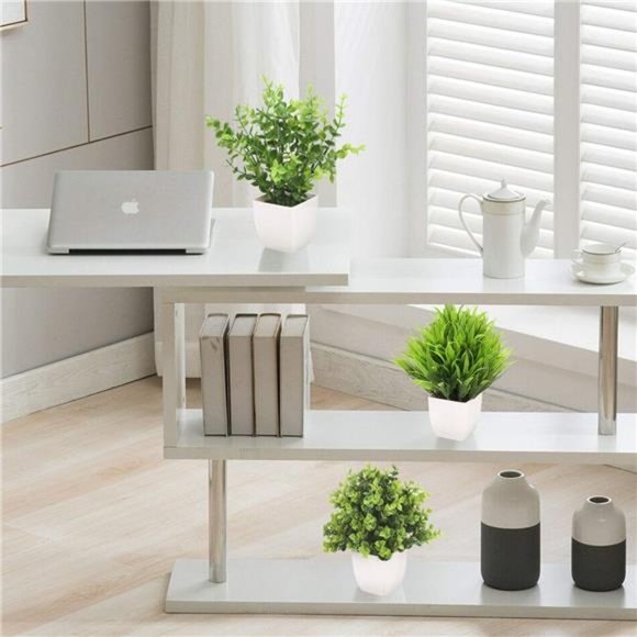 3Pack Mini Fake Plants in Pots Artificial Plastic Eucalyptus Plant Faux‎ Plants - Picture 6 of 6